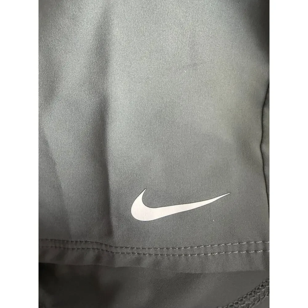 Nike Girls Smoke Gray High Waisted Training Activewear Shorts Youth Size Small